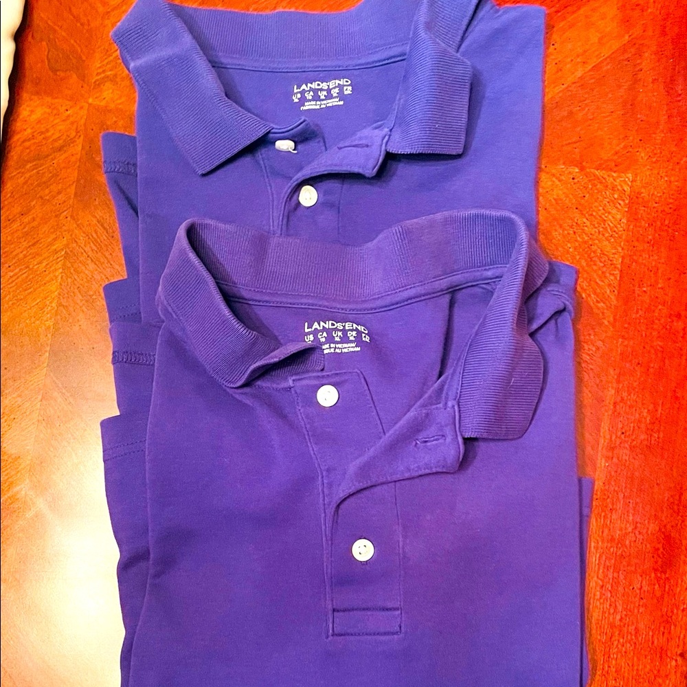 Lands End Men’s Polos set of 2 both XL EUC